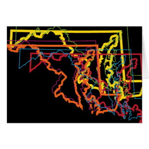 Cartão maryland orgulho blur