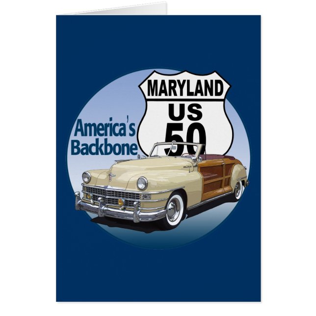 Cartão Maryland US Route 50 (Frente)
