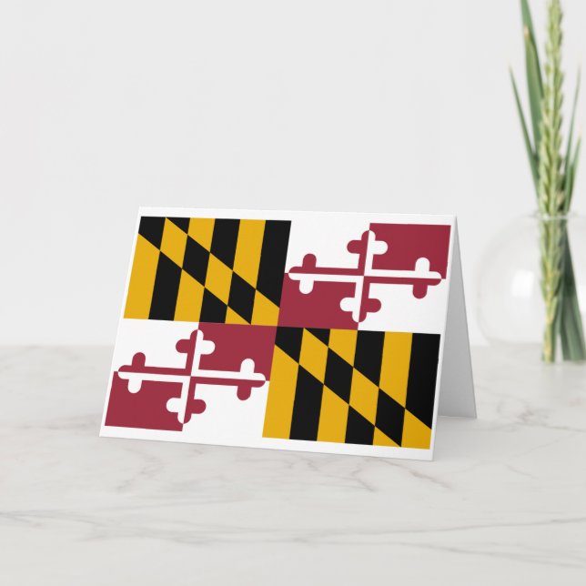Cartão Marylander Flag, Flag of Maryland (Frente)