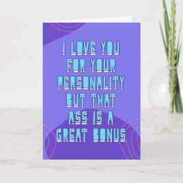 Cartão Mas aquele sarcasmo é um grande bônus, amor engraç
