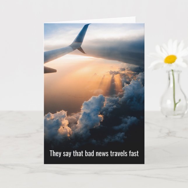 Cartão Más Viagens De Notícias Rápidas, Boas Notícias Mai (Planta pequena)