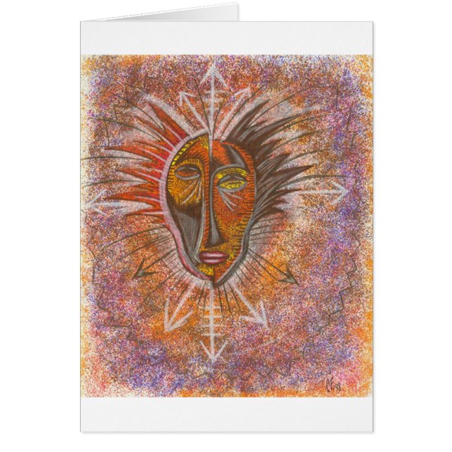 Cartão Máscara abstrata (Frente)