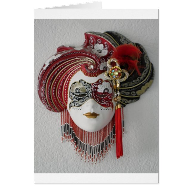 Cartão Máscara cerâmica veneziana (Frente)