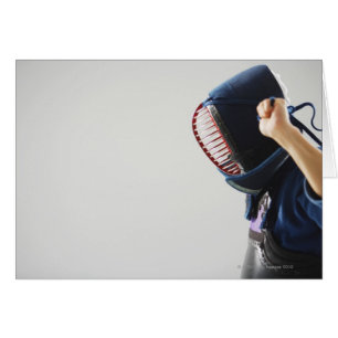 Cartão Máscara da asseguração do esgrimista de Kendo