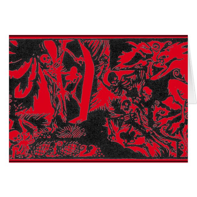 Cartão Máscara da morte vermelha (Frente Horizontal)