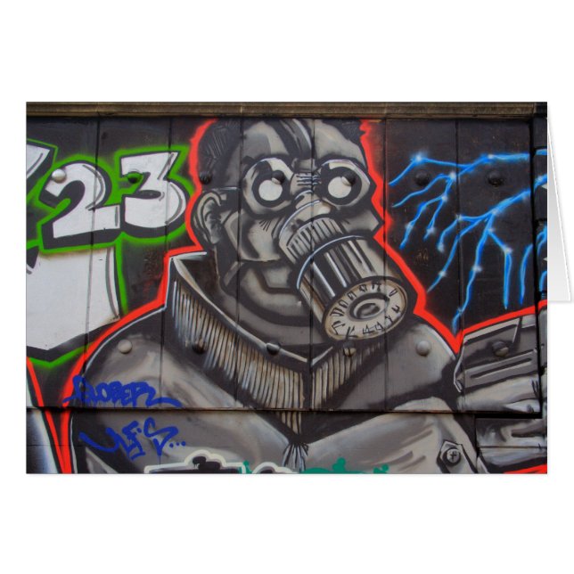 Cartão Máscara de gás (Frente Horizontal)