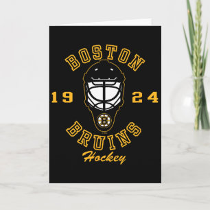 Cartão Máscara de hóquei preta Boston Bruins oficialmente