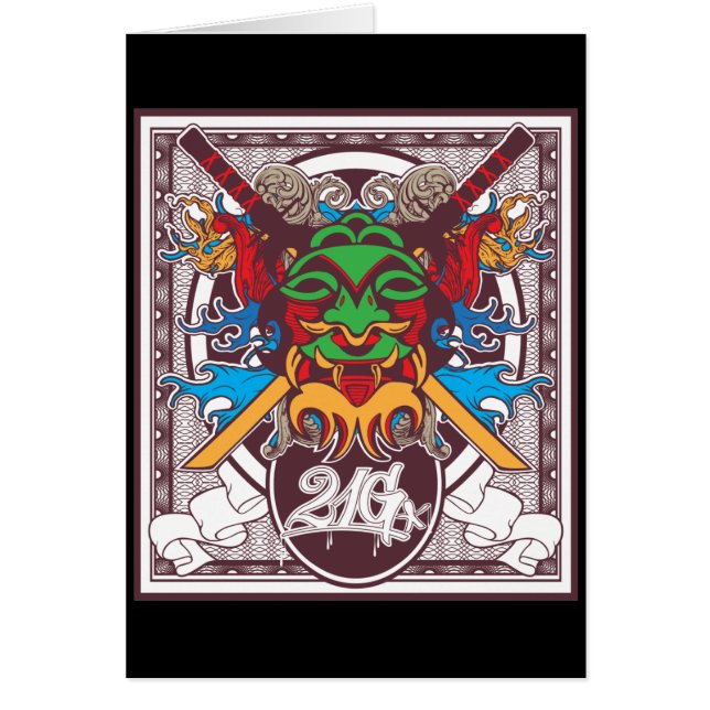 Cartão Máscara de Kabuki (Frente)