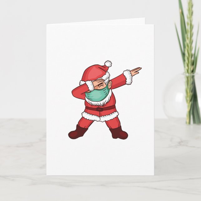 Cartão Máscara de Papais noeis de Disfarce (Frente)