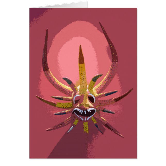 Cartão Máscara de Vejigante de Puerto Rico (Frente)