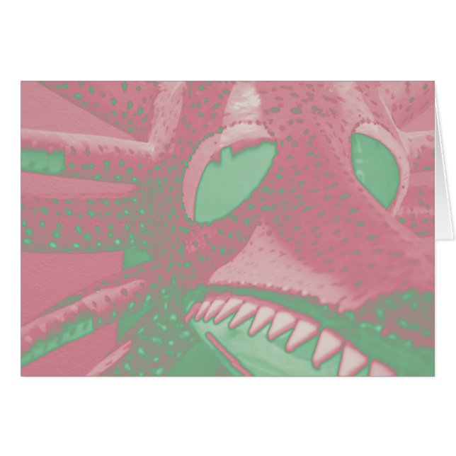 Cartão Máscara de Vejigante de Puerto Rico (Frente Horizontal)