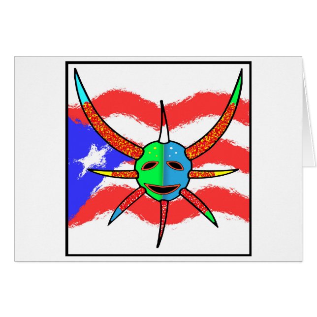 Cartão máscara do vejigante (Frente Horizontal)