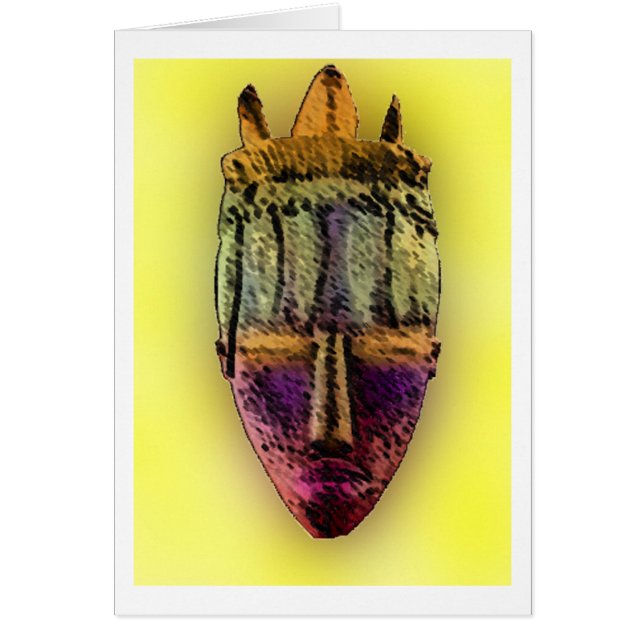 Cartão Máscara étnica - África (Frente)