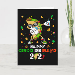 Cartão Máscara Facial Dabbing Taco Cinco De Mayo 2021 Qua