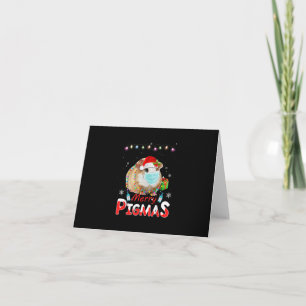 Cartão Máscara Facial Merry Pigmas Porco Da Índia Natal E
