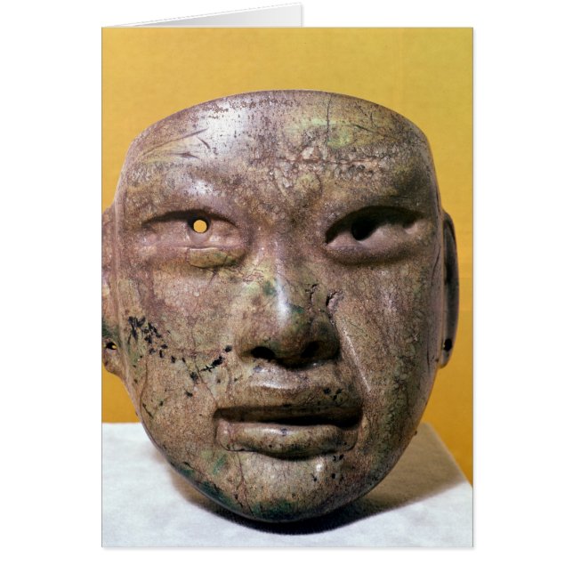 Cartão Máscara funerária, Olmec, do México (Frente)