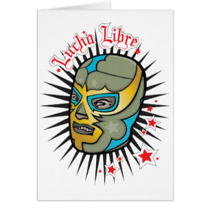 Cartão Máscara mexicana da luta de Lucha Libre