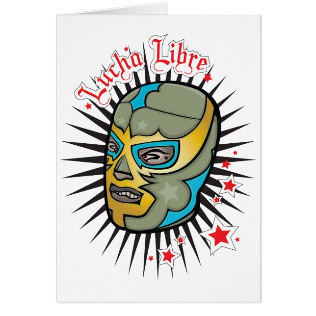 Cartão Máscara mexicana da luta de Lucha Libre (Frente)