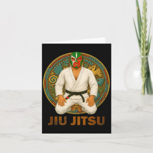 Cartão Máscara Mexicana de Jiu Jitsu Lucha Livre ao Estil