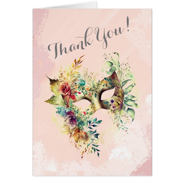 Cartão Máscara veneziana (Frente)