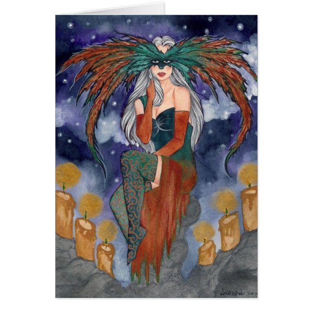 Cartão Mascarada da meia-noite (Frente)