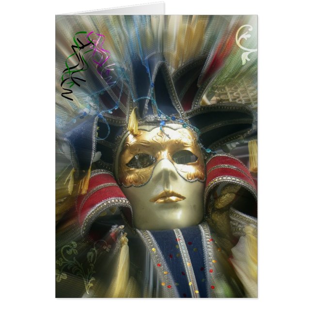 Cartão Mascarada de cores (Frente)