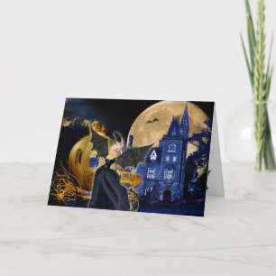 Cartão Mascarada de Marie Antoinette o Dia das Bruxas