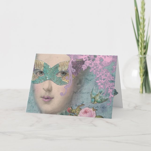 Cartão Mascarada francês (Frente)