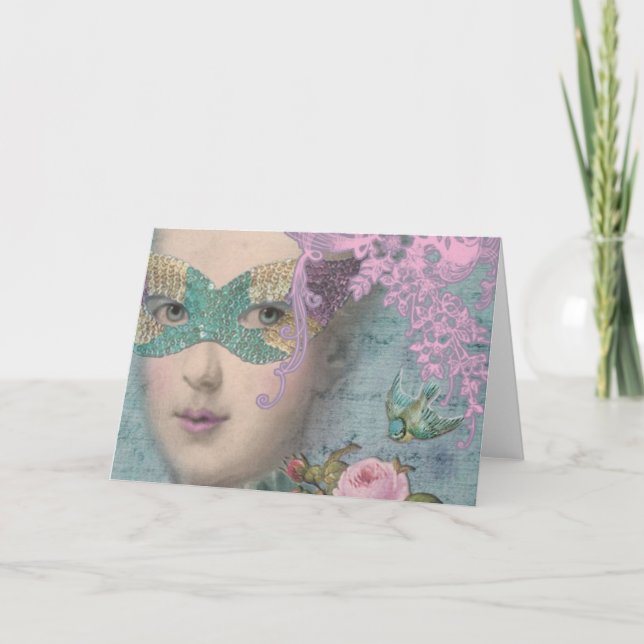 Cartão Mascarada francês (Frente)