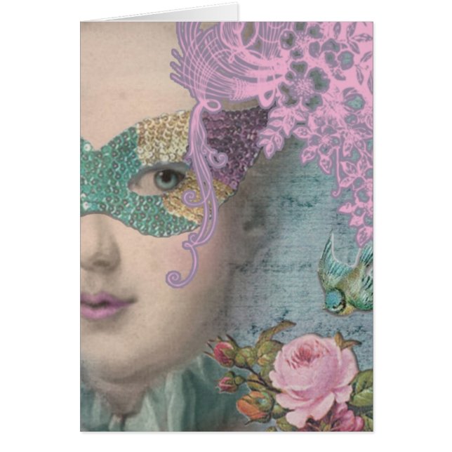 Cartão Mascarada francês (Frente)