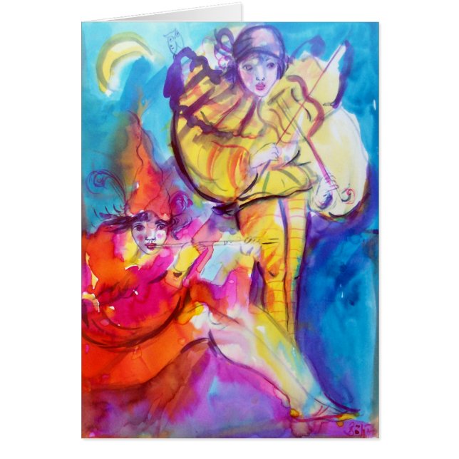 CARTÃO MASCARADA VENETIANO/NOTURNO MUSICAL (Frente)