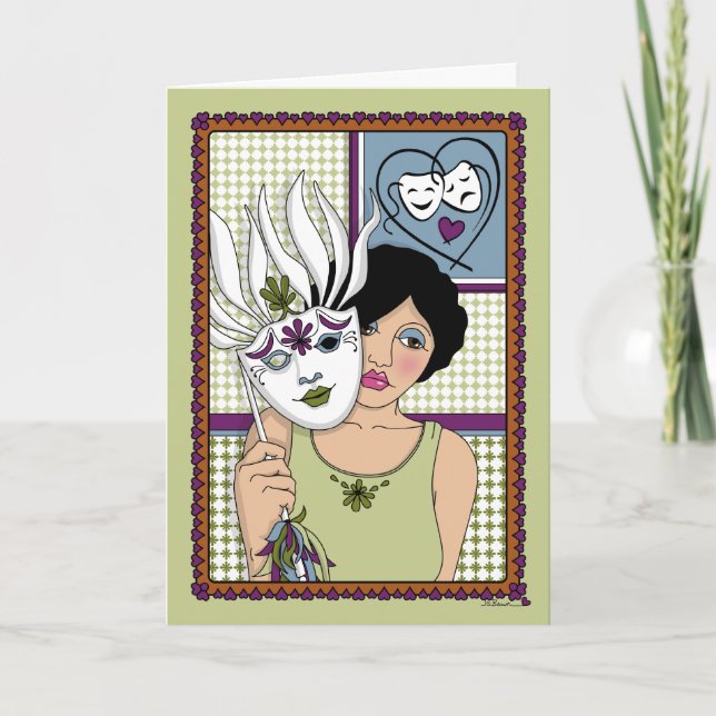 Cartão Mascarando Seus Sentimentos_A_Saudação (Frente)