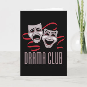 Cartão Máscaras de Comédia e Tragédia do Clube de Teatro