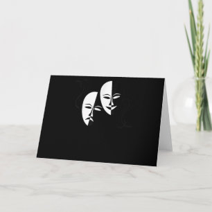 Cartão Máscaras de Comédia Tragédia Presente de Ator