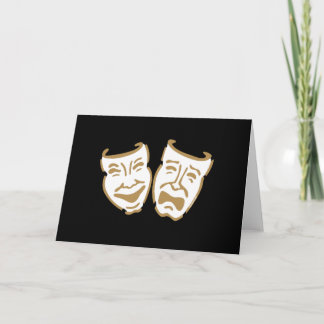 Cartão Máscaras de Drama Simples