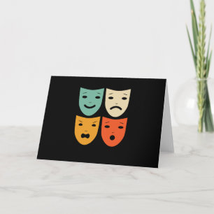 Cartão Máscaras de Teatro Antigas Atriz de Teatro Drama A