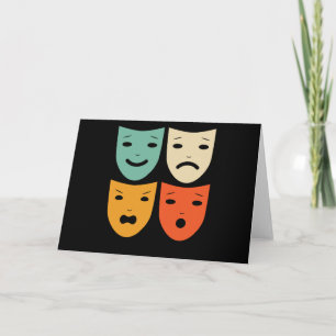 Cartão Máscaras de Teatro Antigas Atriz de Teatro Drama A