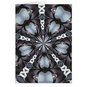 Cartão Máscaras do caleidoscópio azul