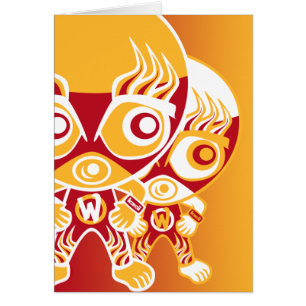 Cartão Mascote do lutador