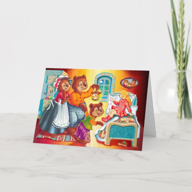 Cartão Masha e 3 ursos (Frente)