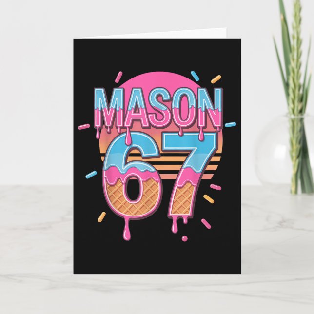 Cartão Mason 67 Meme Sorvete Bysebyll Drip  (Frente)
