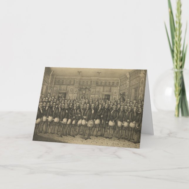 Cartão Masonic Memorial Freemason Freemasonry (Frente)