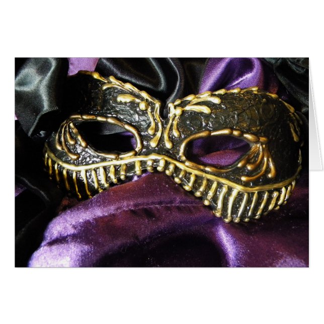 Cartão Masquarade preto (Frente Horizontal)