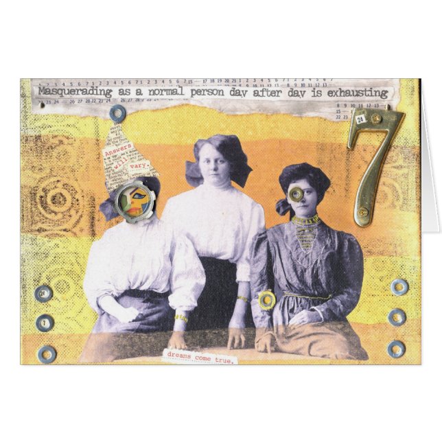 Cartão Masquerading como uma pessoa normal dia após dia (Frente Horizontal)