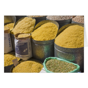 Cartão Massa seca e feijão à venda, Marrakech, 2