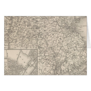 Cartão Massachusetts e Rhode Island