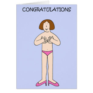 Cartão Mastectomia Parabéns de Reconstrução Lady