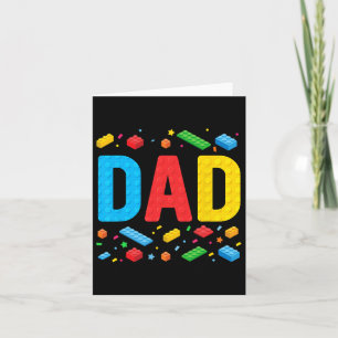 Cartão Master Builder Building Bricks Blocks Famílias Fae