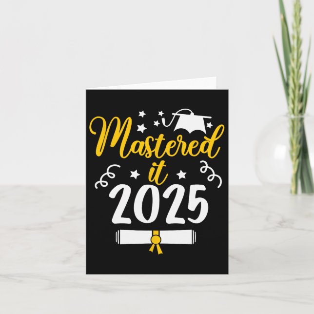Cartão Mastered It Cl De 2025 Master Phd Gifts Gra (Frente)