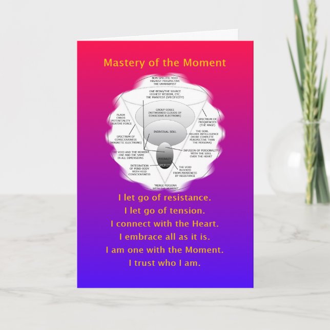 CARTÃO MASTERY-MANTRA OF THE MOMENT - GREETING CARD (Frente)